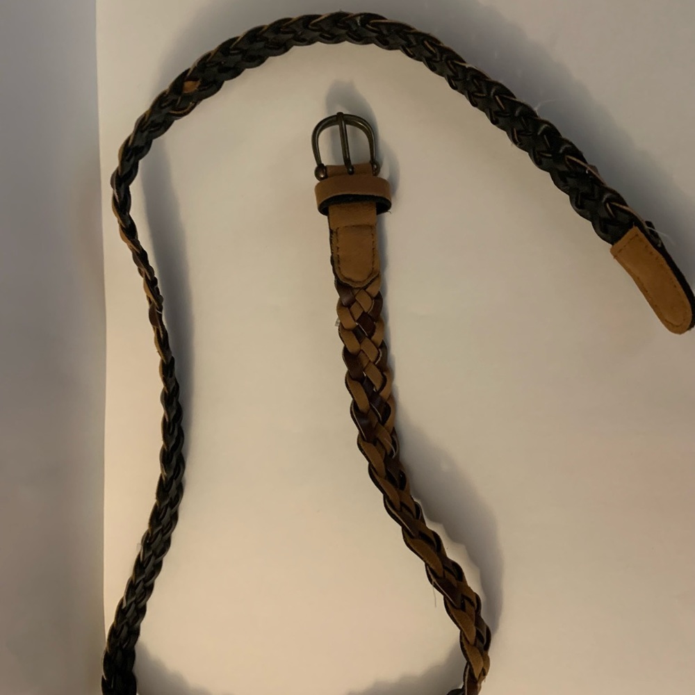 Brown woven belt